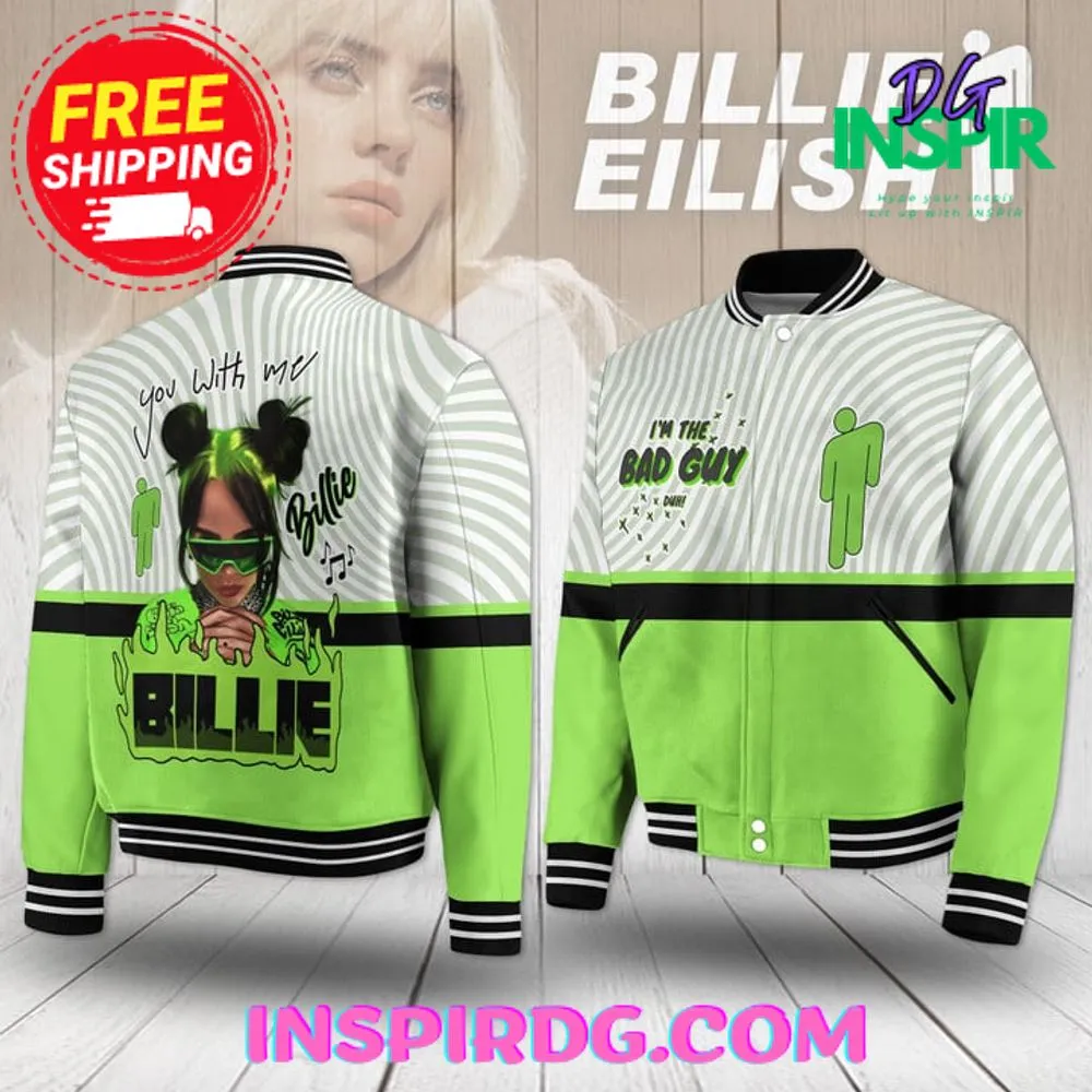 -The Billie Eilish “I’m The Bad Guy” Baseball Jacket