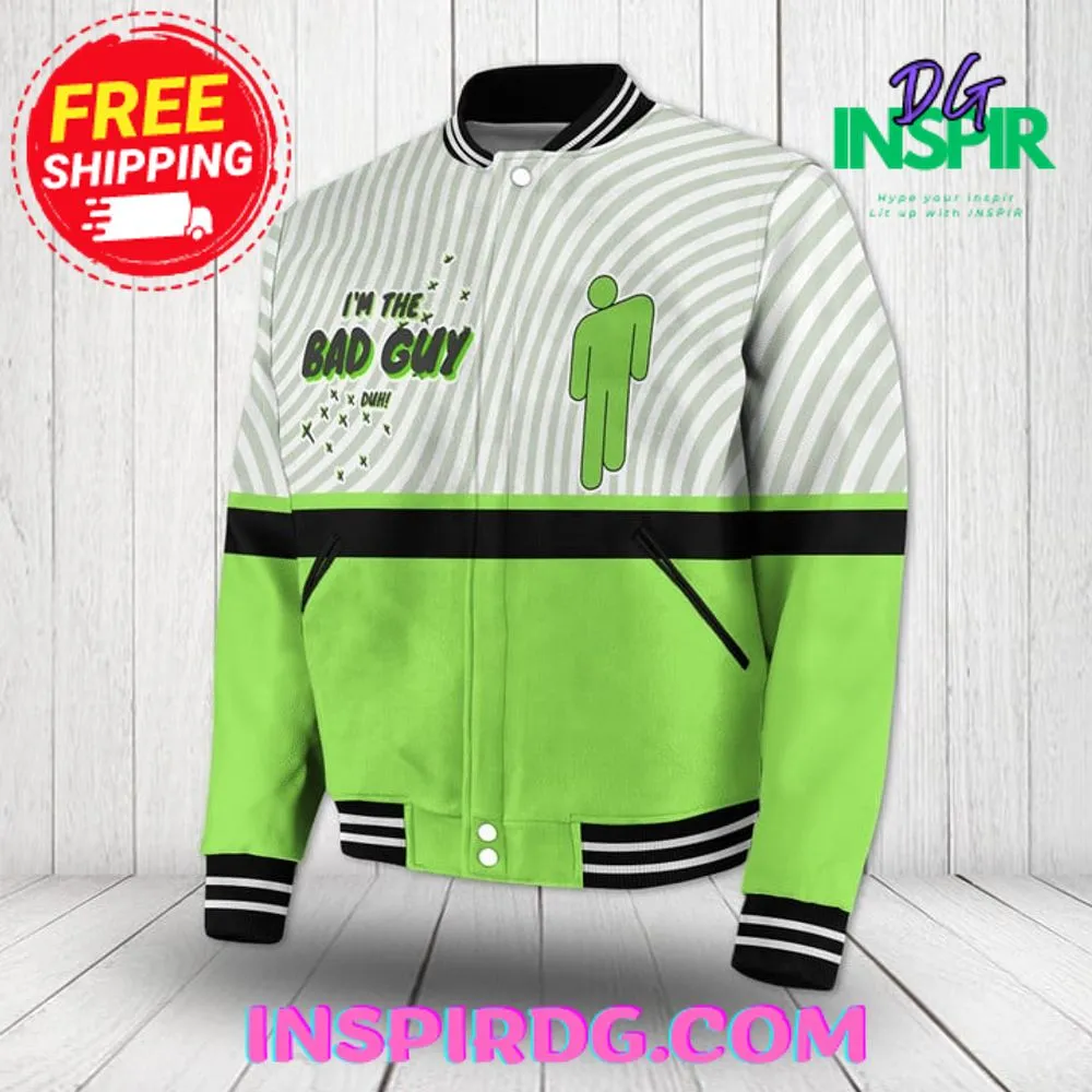 -The Billie Eilish “I’m The Bad Guy” Baseball Jacket