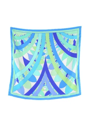 1960s Emilio Pucci Aqua Printed Scarf