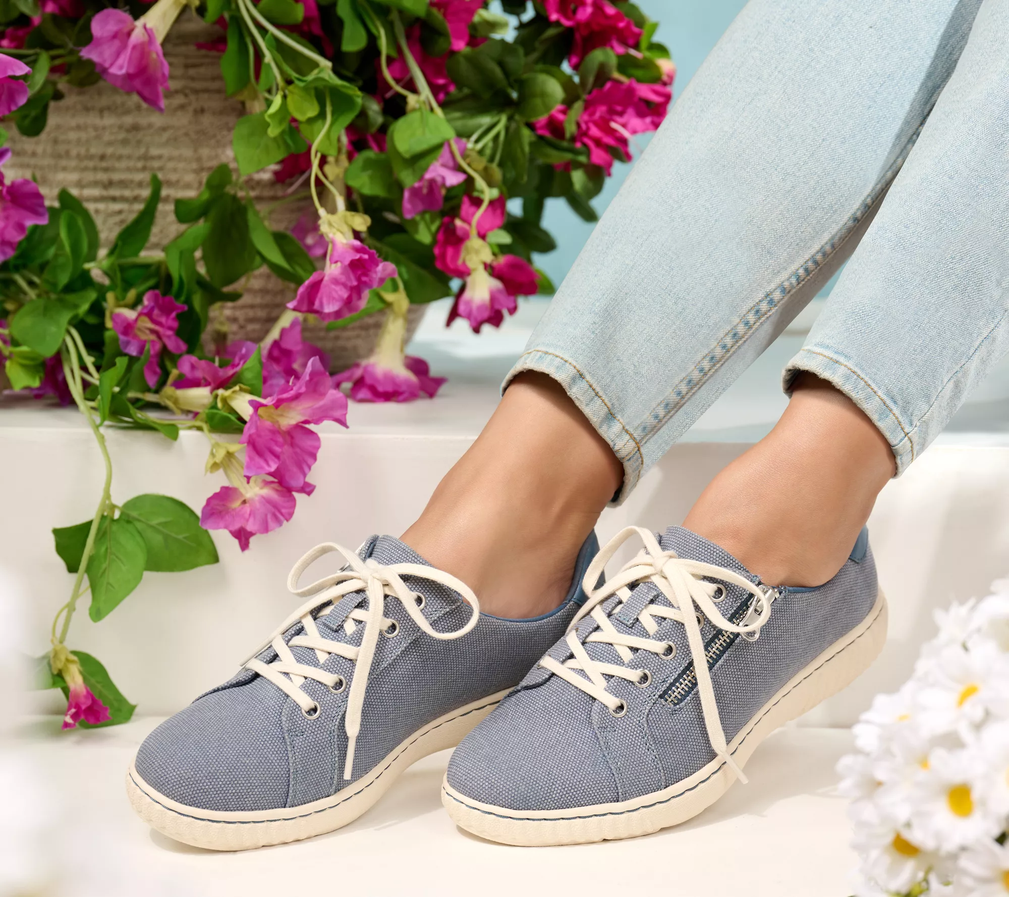 "As Is" Clarks Collection Lace-Up Sneakers - Caroline Echo