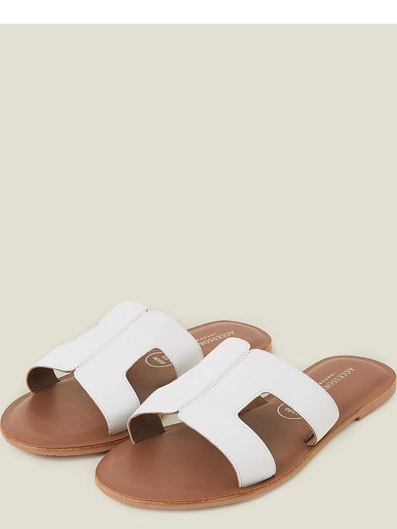 Accessorize Cut-out Wide Fit Leather Sandals