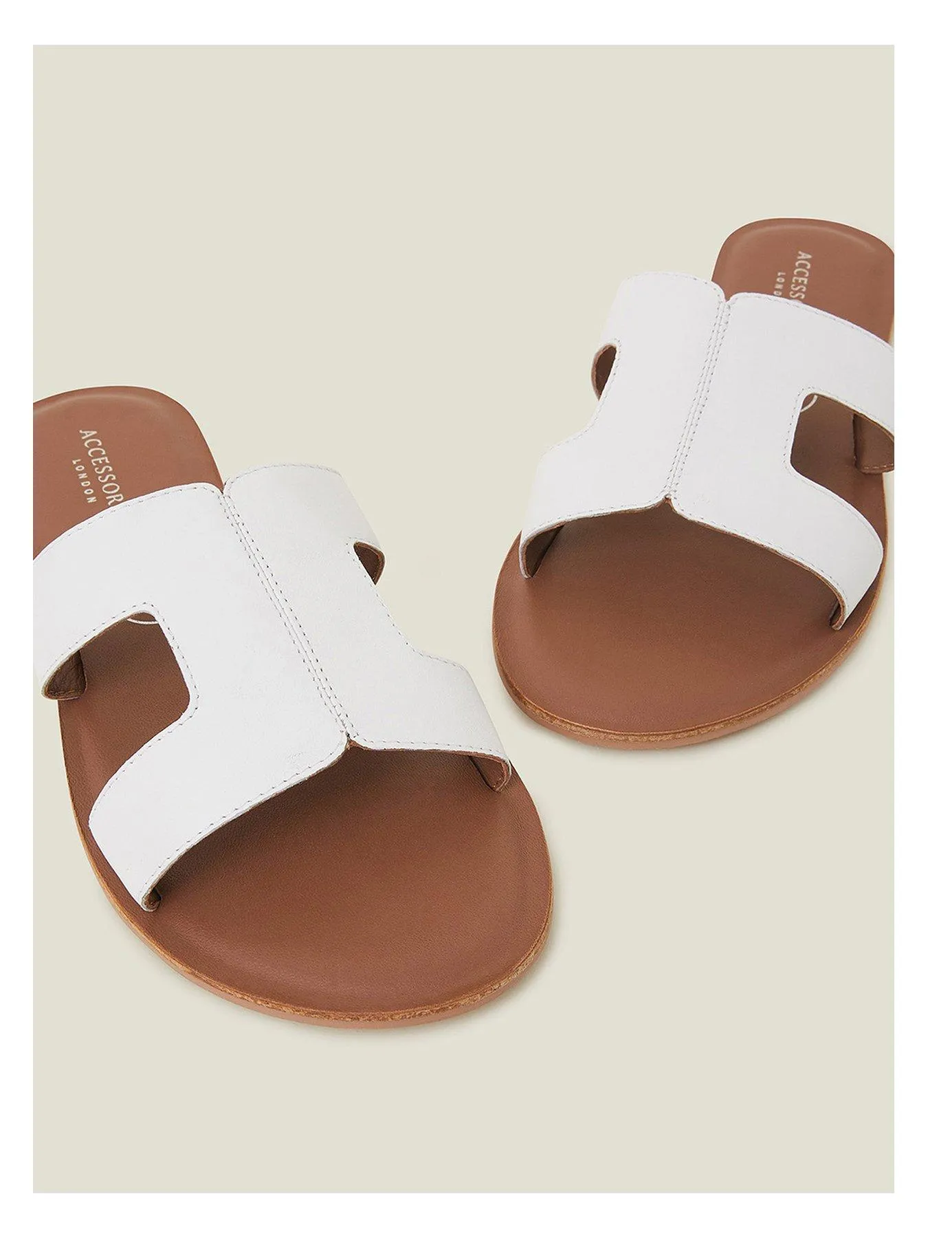 Accessorize Cut-out Wide Fit Leather Sandals