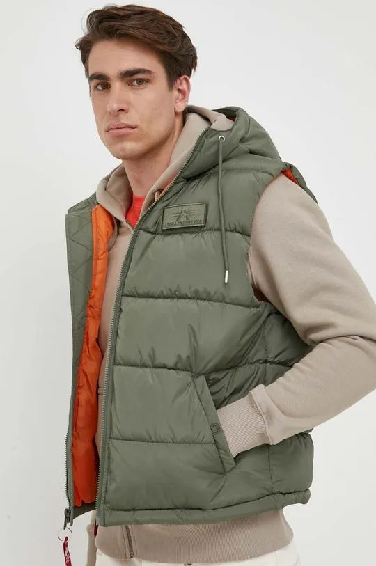 Alpha Industries vest men’s green color