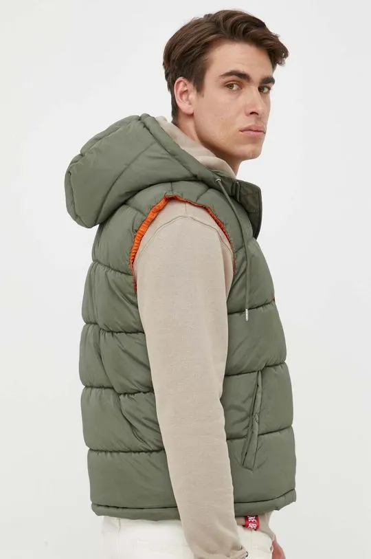 Alpha Industries vest men’s green color