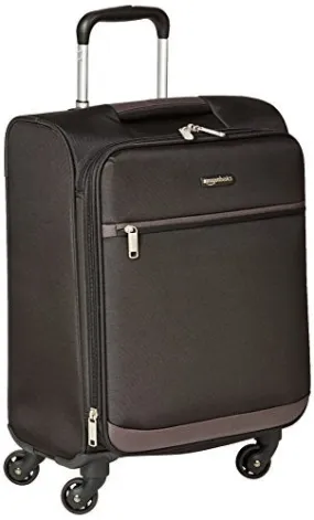 Amazonbasics Softside Spinner Luggage - 21-Inch, Carry-On/Cabin Size, Black