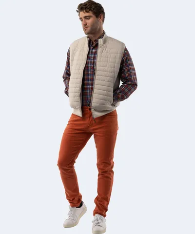 American Heritage Beige Quilted Vest