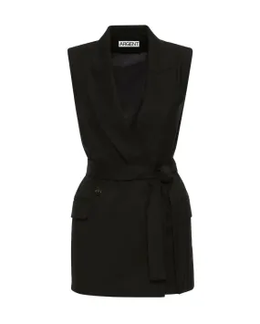   Argent Belted Vest in Seasonless Wool  