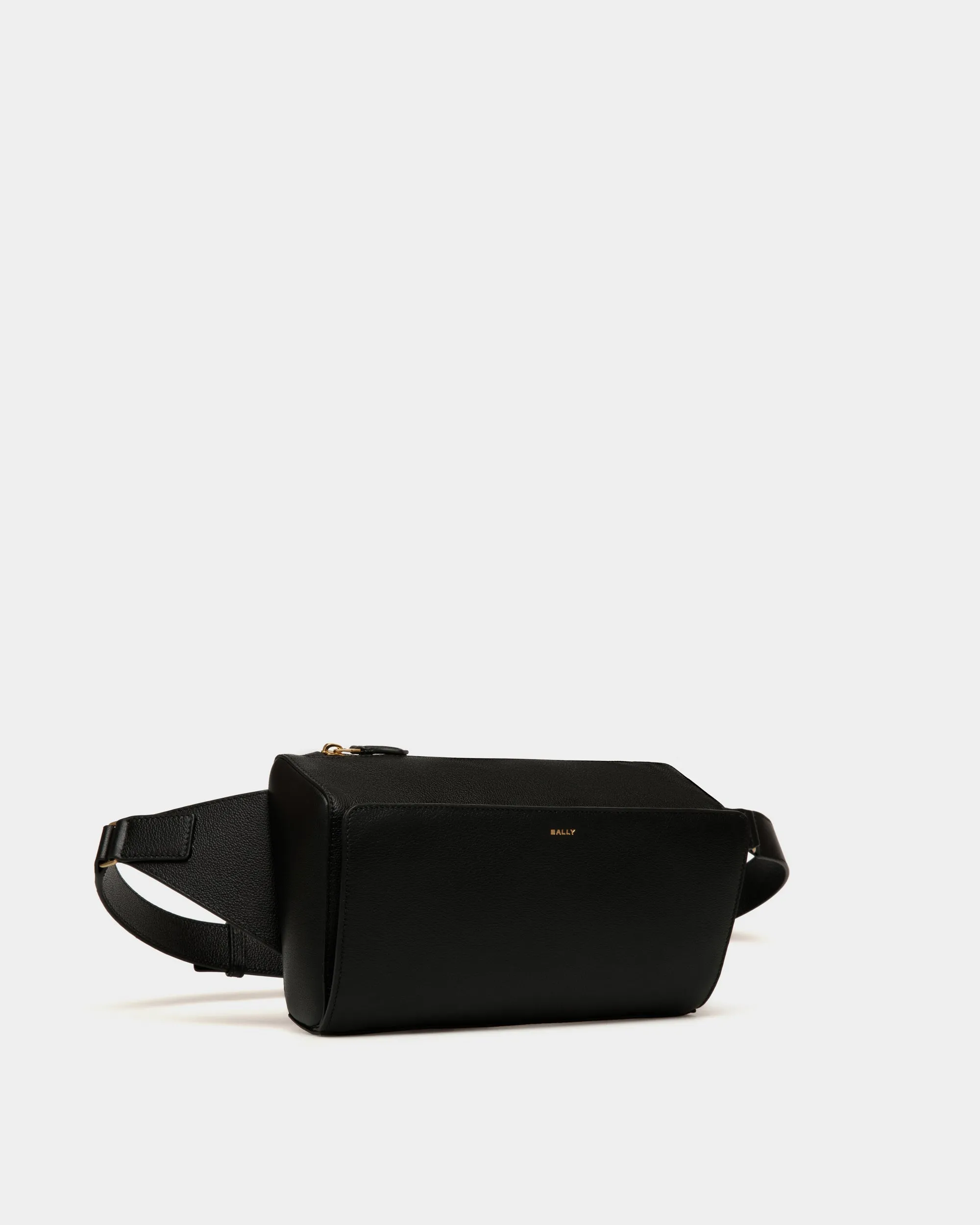 Arkle Belt Bag in Black Grained Leather