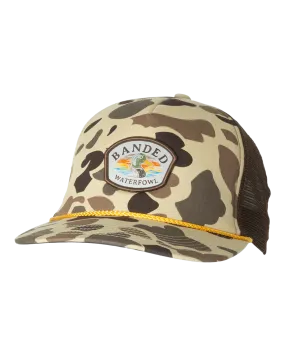 Banded Waterfowl Rope Cap