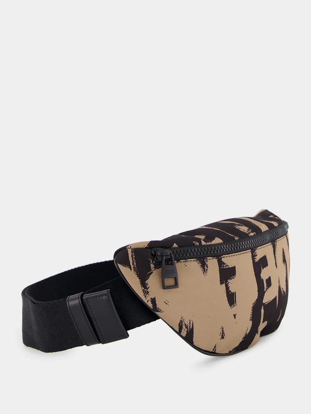 Beige Printed Belt Bag