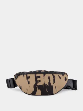 Beige Printed Belt Bag