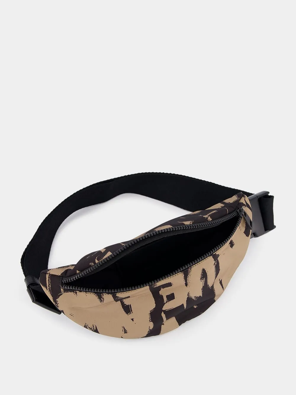 Beige Printed Belt Bag