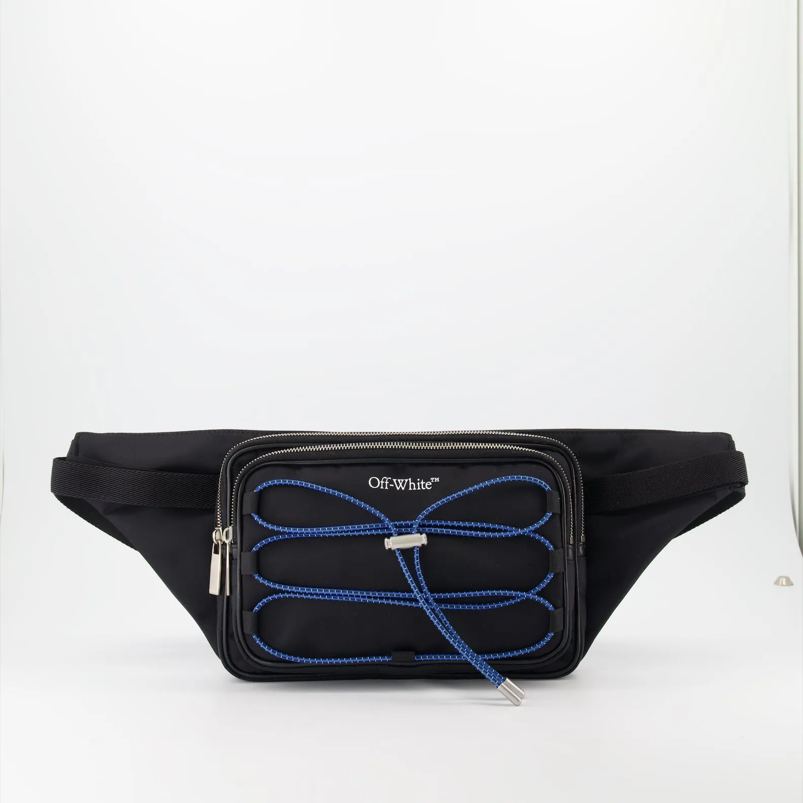 Black Nylon Courier Belt Bag