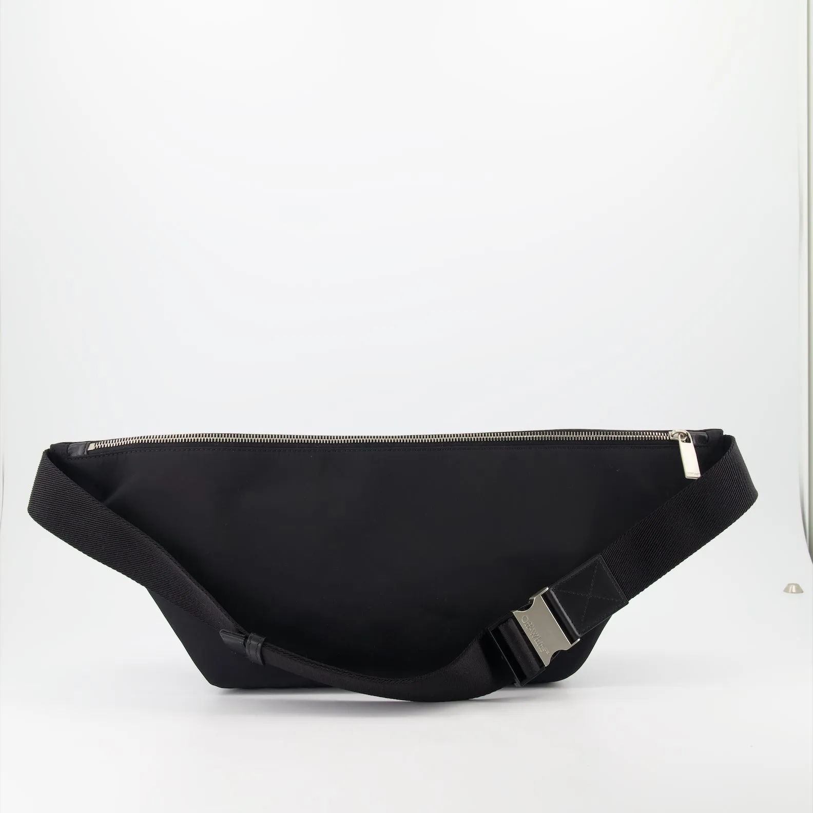 Black Nylon Courier Belt Bag