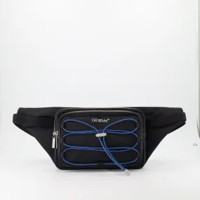 Black Nylon Courier Belt Bag