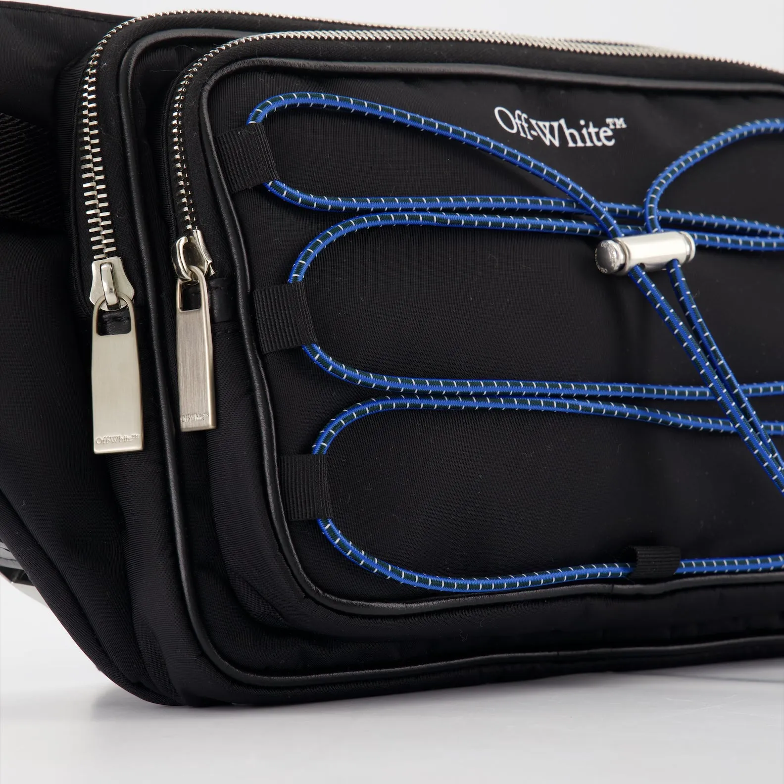 Black Nylon Courier Belt Bag