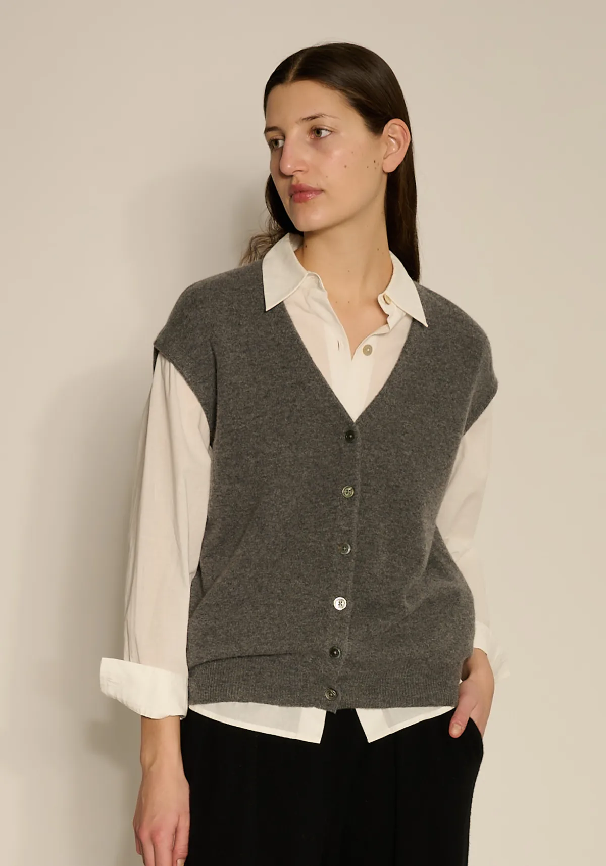 Bolt Vest - Dark Heather Grey