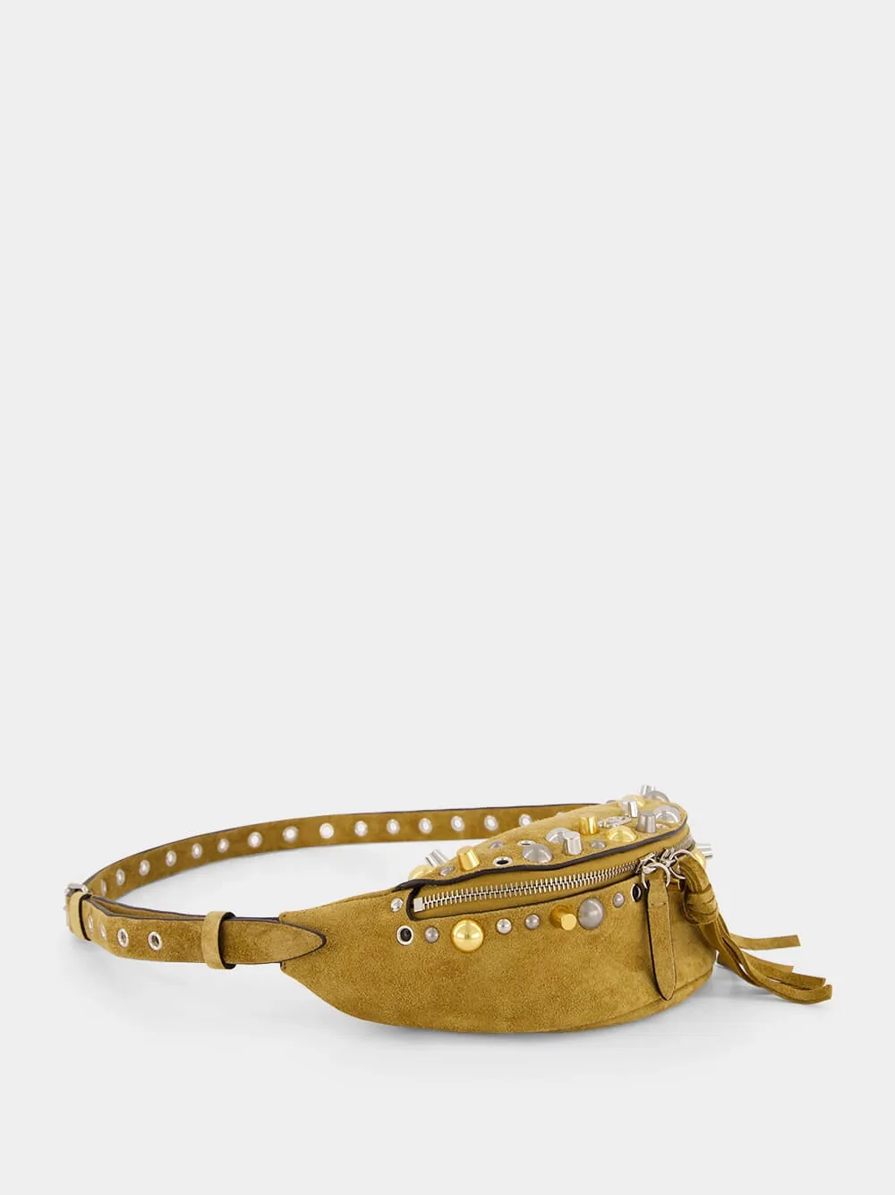 Camel Nellcte Suede Belt Bag