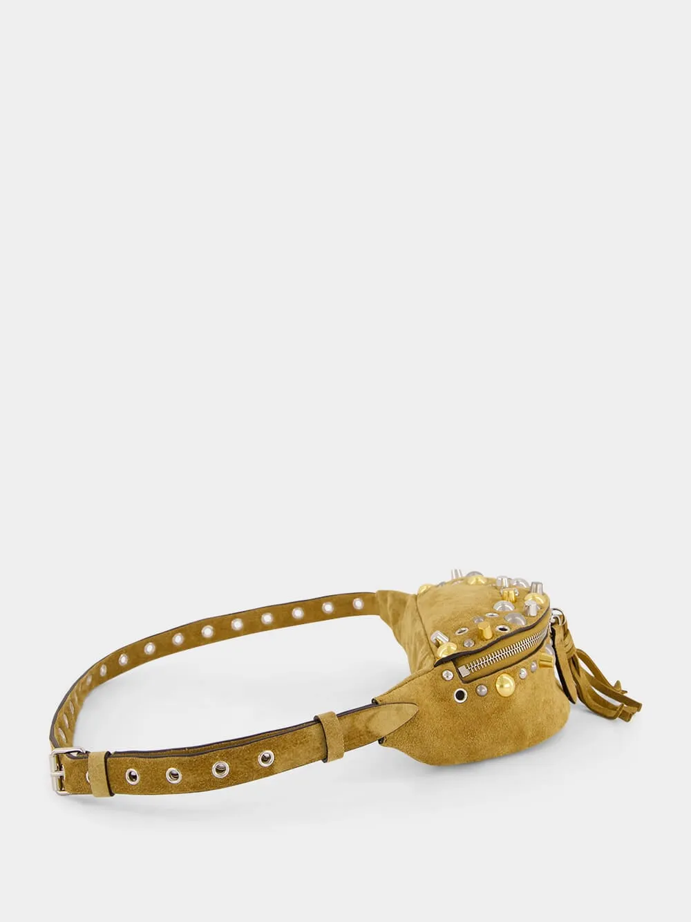 Camel Nellcte Suede Belt Bag