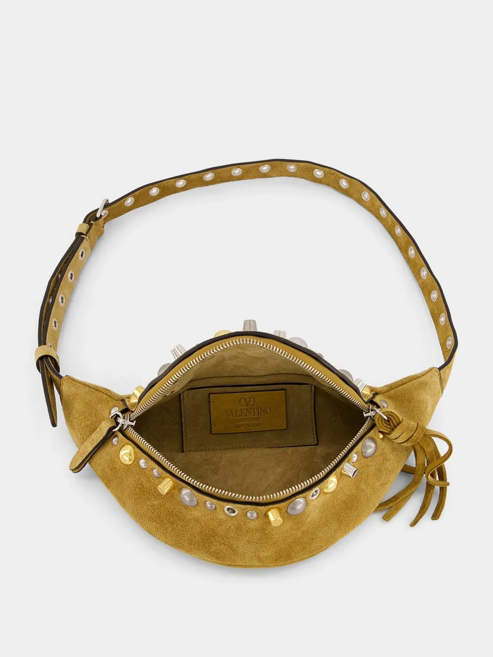 Camel Nellcte Suede Belt Bag