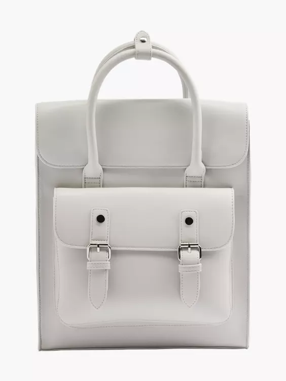 Catwalk  Light Grey Backpack with Buckle Details