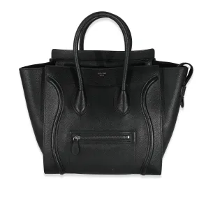 Celine Black Drummed Calfskin Mini Luggage