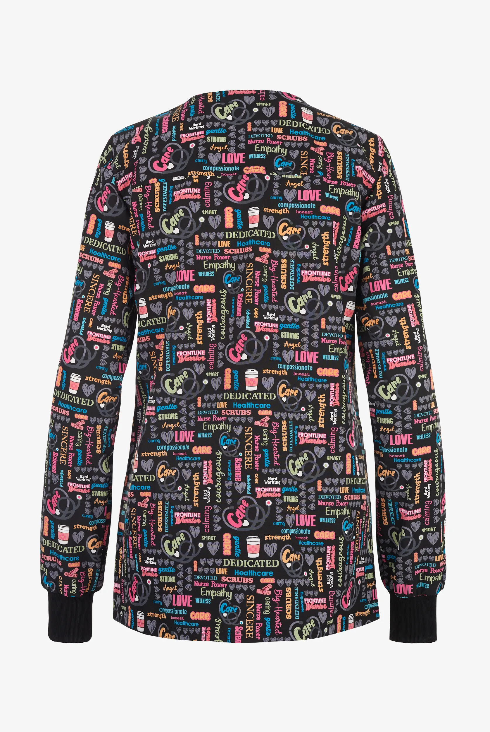 Cherokee Nurse Power Women's 2-Pocket STRETCH Print Scrub Jacket