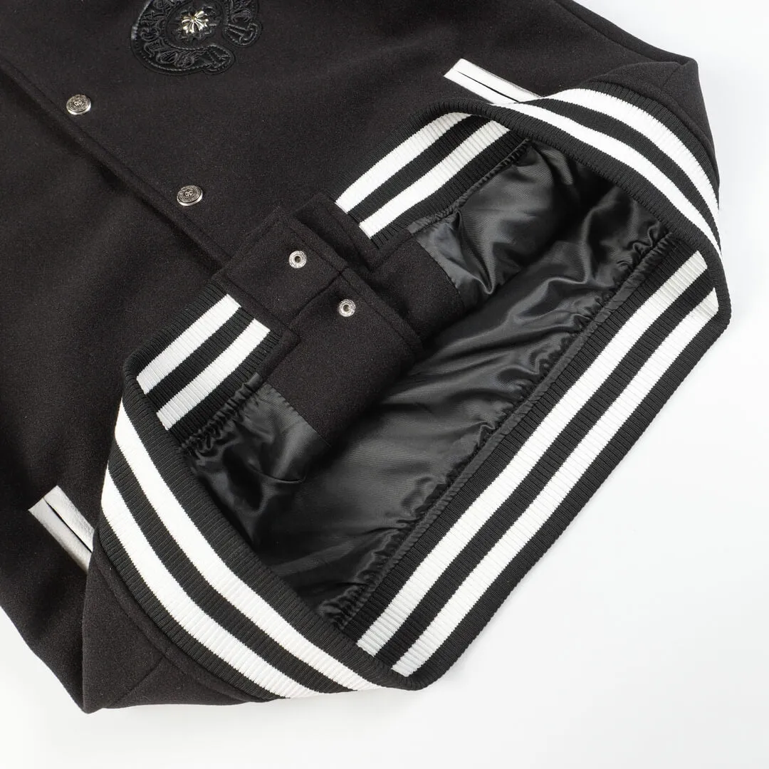 Chrome Hearts Black Horseshoe Varsity Jacket