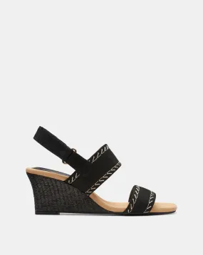 Clarks Kyarra Rose Suede Wedged Sandal Wide Fit | Simply Be