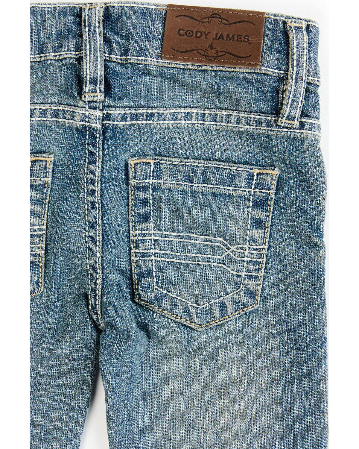 Cody James Toddler Boys' Clovehitch Light Wash Stretch Slim Straight Jeans