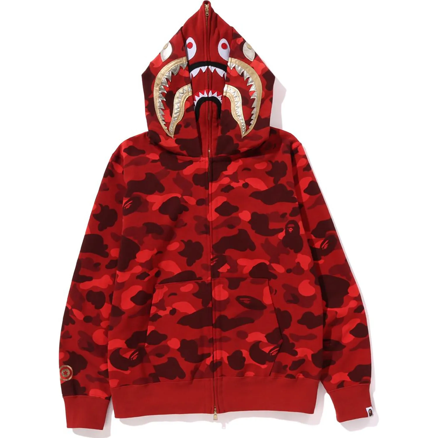 COLOR CAMO DOUBLE SHARK FULL ZIP HOODIE MENS