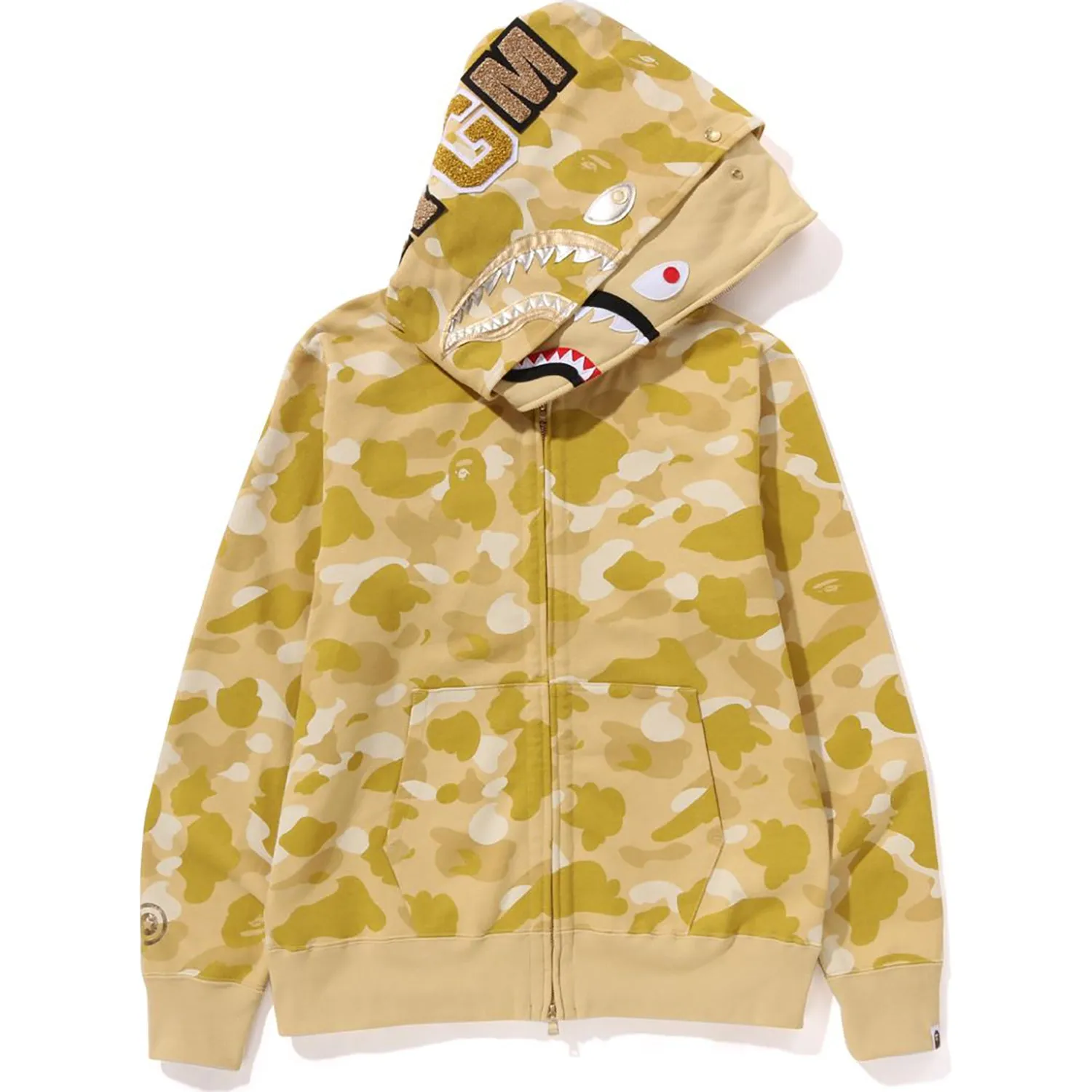 COLOR CAMO DOUBLE SHARK FULL ZIP HOODIE MENS