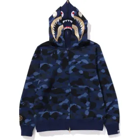 COLOR CAMO DOUBLE SHARK FULL ZIP HOODIE MENS