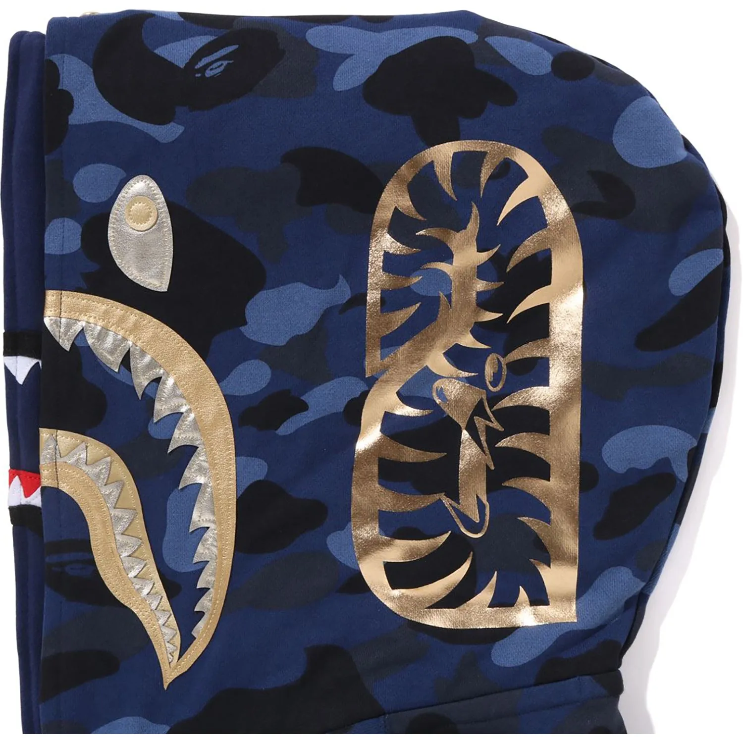 COLOR CAMO DOUBLE SHARK FULL ZIP HOODIE MENS