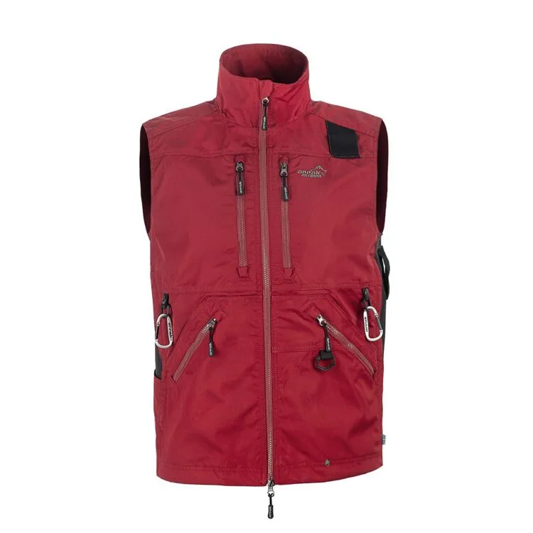 Competition vest men dark red