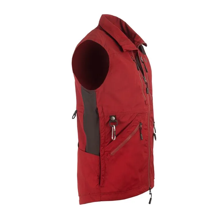 Competition vest men dark red