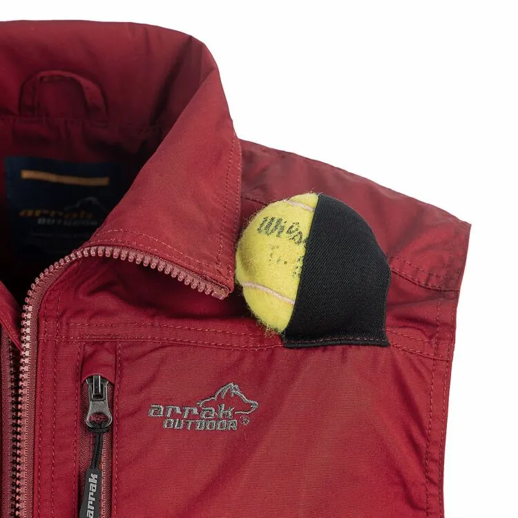 Competition vest men dark red