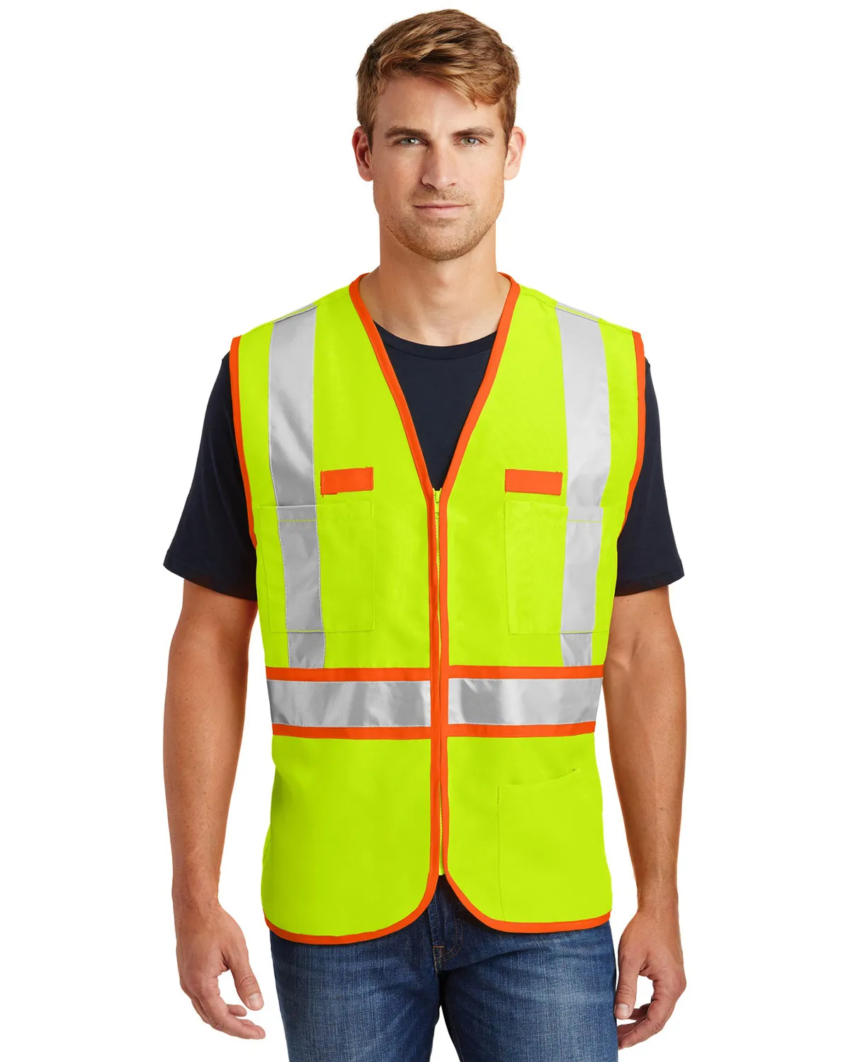 Cornerstone CSV407 Men Ansi 107 Class 2 Dualcolor Safety Vest