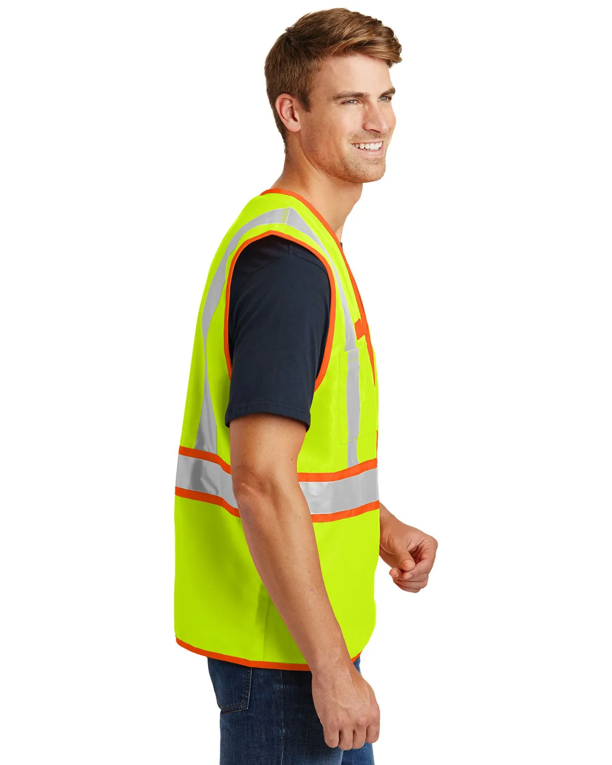 Cornerstone CSV407 Men Ansi 107 Class 2 Dualcolor Safety Vest