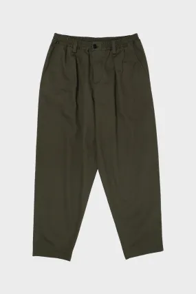 Cotton Gabardine Trousers - Forest Green