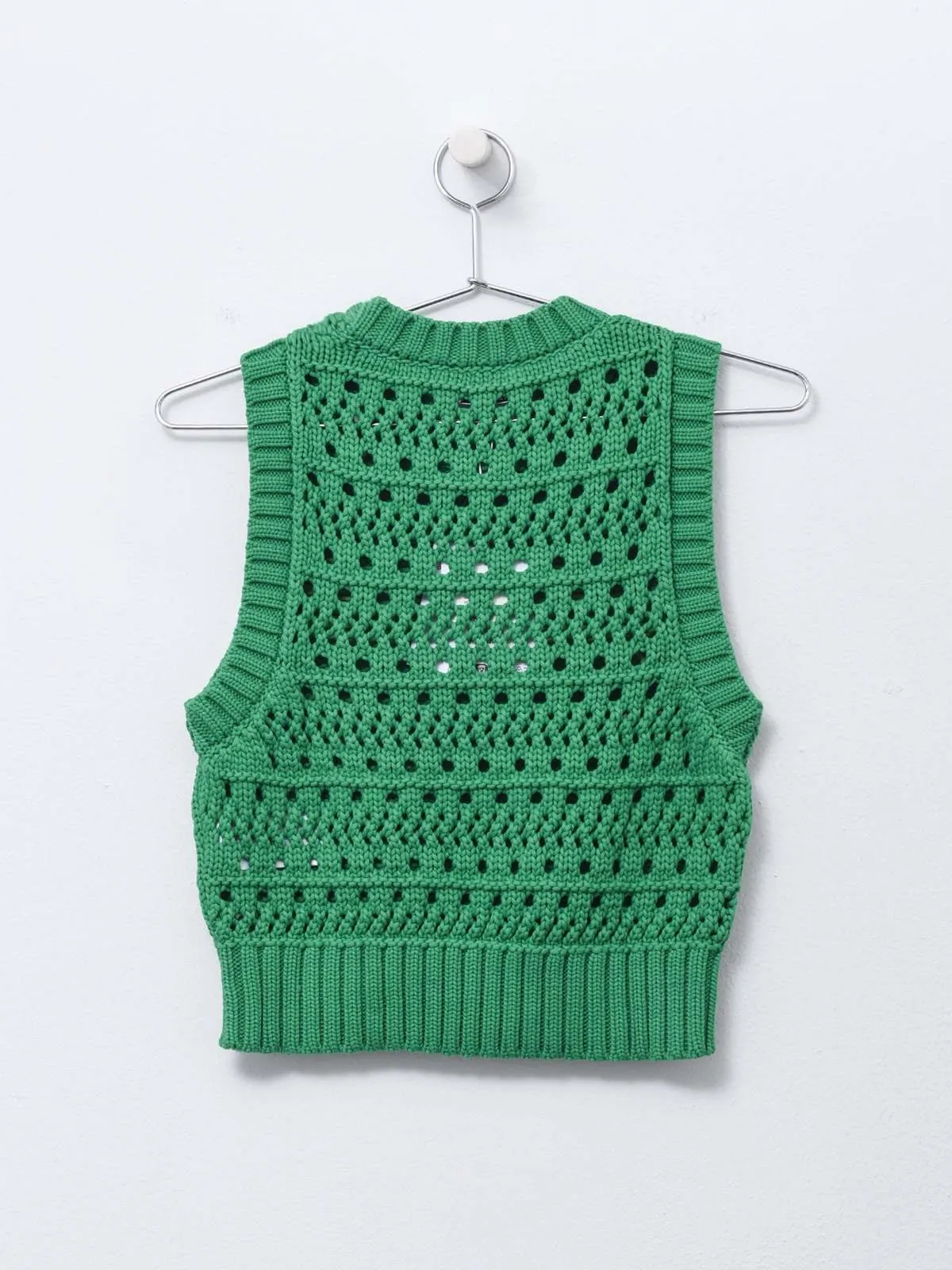 Cotton Rope Short Vest - Juniper