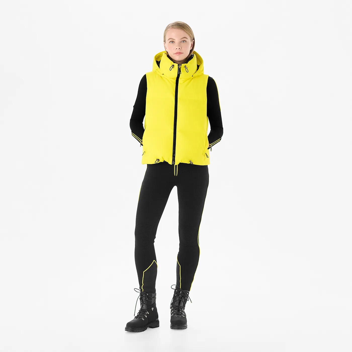 Courchevel Yellow/black Reversible Vest