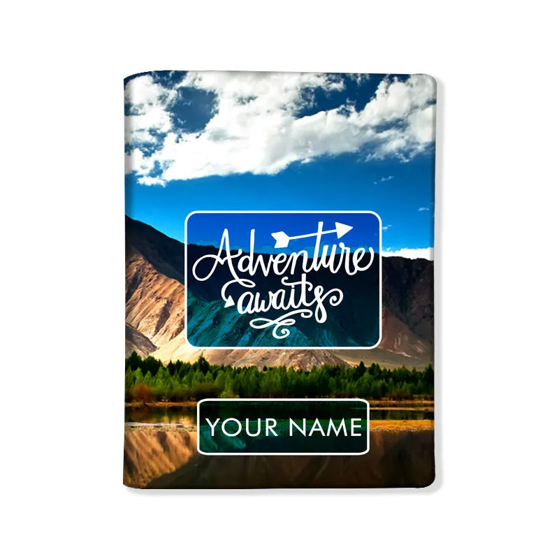 Customized Passport Cover and Luggage Tag Set - Adventure Awaits