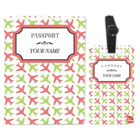 Customized Passport Cover Luggage Tag Set - Jet Planes