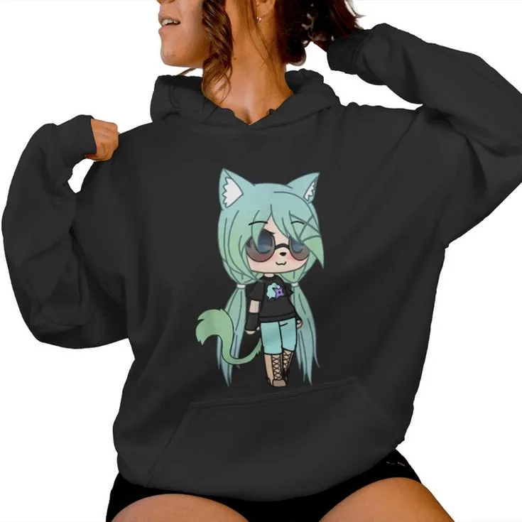 Cute Chibi Style Kawaii Anime Girl Chloe Chan The Tomboy Women Hoodie