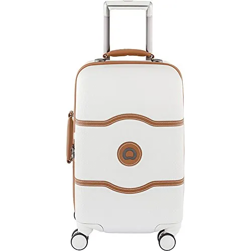 Delsey Luggage Chatelet Hard+ 21 Inch Carry On 4 Wheel Spinner, Champagne