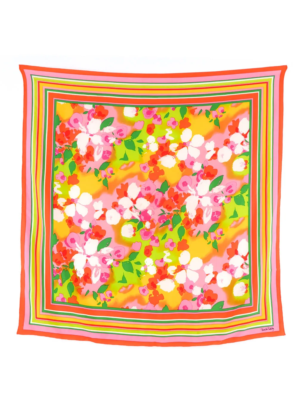 Diane Von Furstenberg Neon Floral Scarf