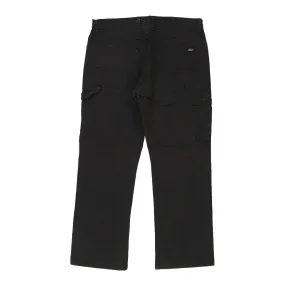 Dickies Carpenter Trousers - 36W 27L Black Cotton