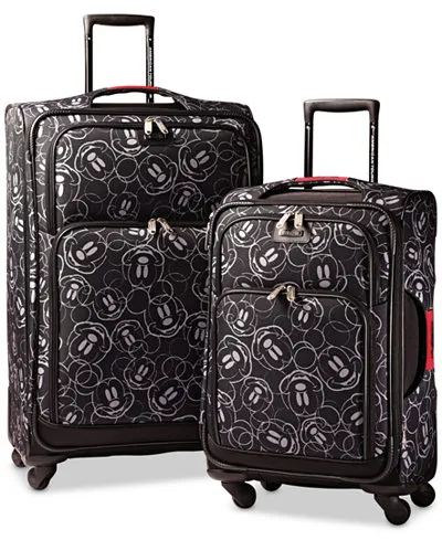 Disney Mickey Mouse Multi-Face Softside 2-Piece Luggage Set 