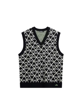 Elian Knitted Vest / Geo JL Navy